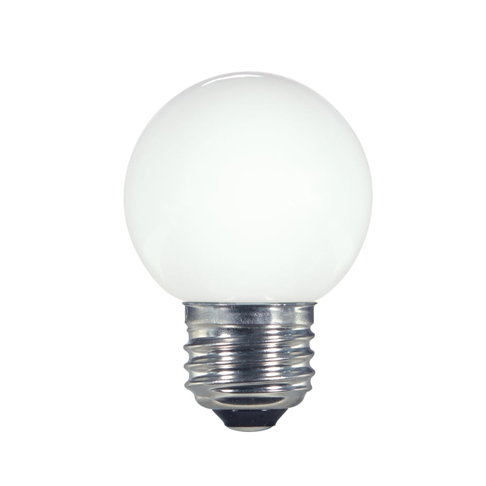 LED Globe Light, Designation: 1.4W LED G16 1/2 Globe - Medium Base - White - 2700K - 120V