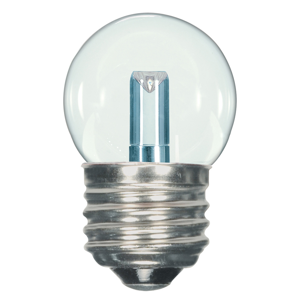 Sign & Indicator, Designation: 1.2W LED S11 Night Light Bulb - Medium Base - Clear - 2700K - 120V