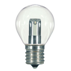 Sign & Indicator, Designation: 1.2W LED S11 Night Light Bulb - Intermediate Base - Clear - 2700K - 120V