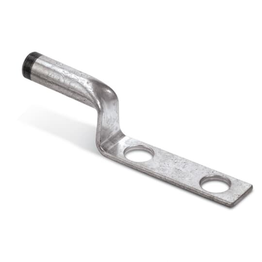 Tin Plated Copper Two-Hole Stacking NEMA Lugs - stacking lug, wire size 350 kcmil Stranded Copper, uses bolt size 1/2 inch.  Installing Dies 840, 18, TX, 71.  Length  5-59/64 inch.  Pad 1-5/16 inch wide x 2-13/16 inch long x 5/32 inch thick.  (2) 9/16 inch Diameter holes on 1-3/4 inch center.  Barrel 1-15/16 inch.  UL listed.