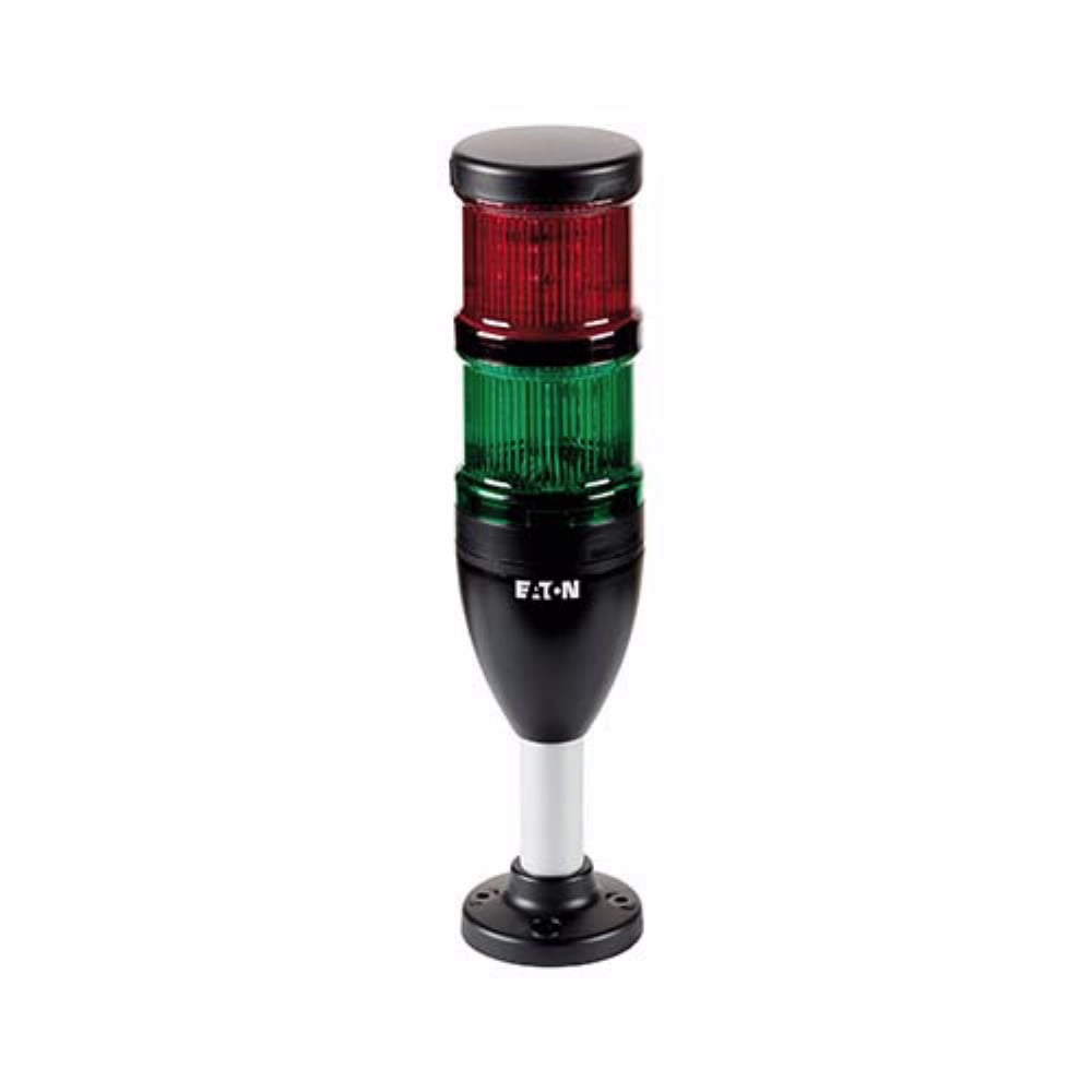 Eaton Stacklight Complete Device, SL7, 70 mm, Continuous LED, 100 mm tube, Three modules, 24 Vac/Vdc, Red, amber, green, (1), UL type 4, 4X, 13 , IP66