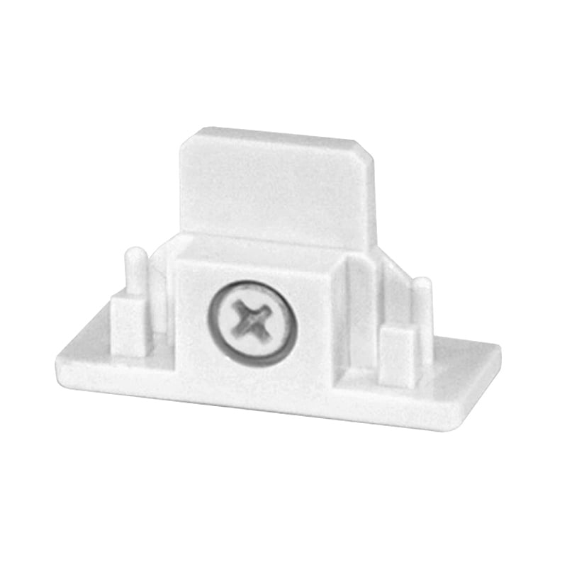 Trac Dead End for use on  Juno Trac-Master one circuit trac system field-cut trac sections. White finish.