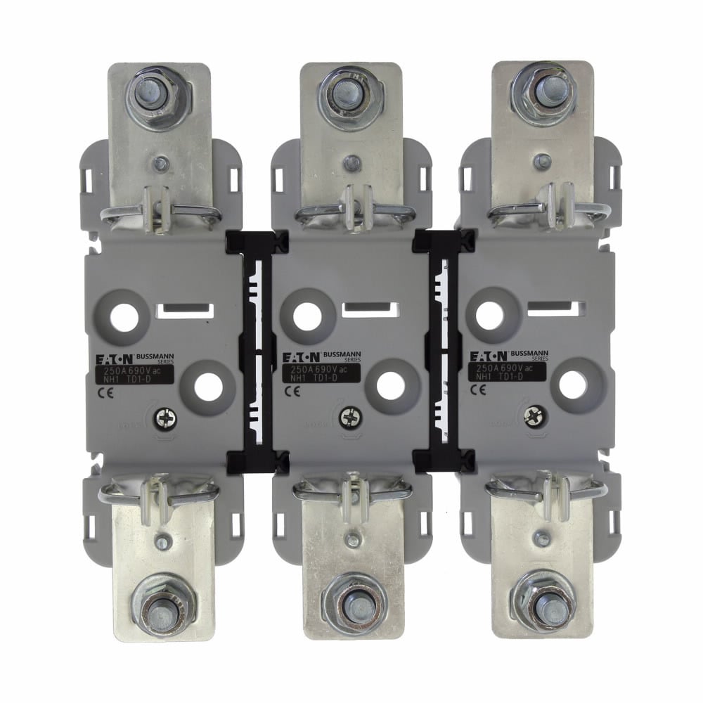 Eaton Bussmann series NH bases triple pole base, 690V, 250A, Low voltage, Thermoplastic body