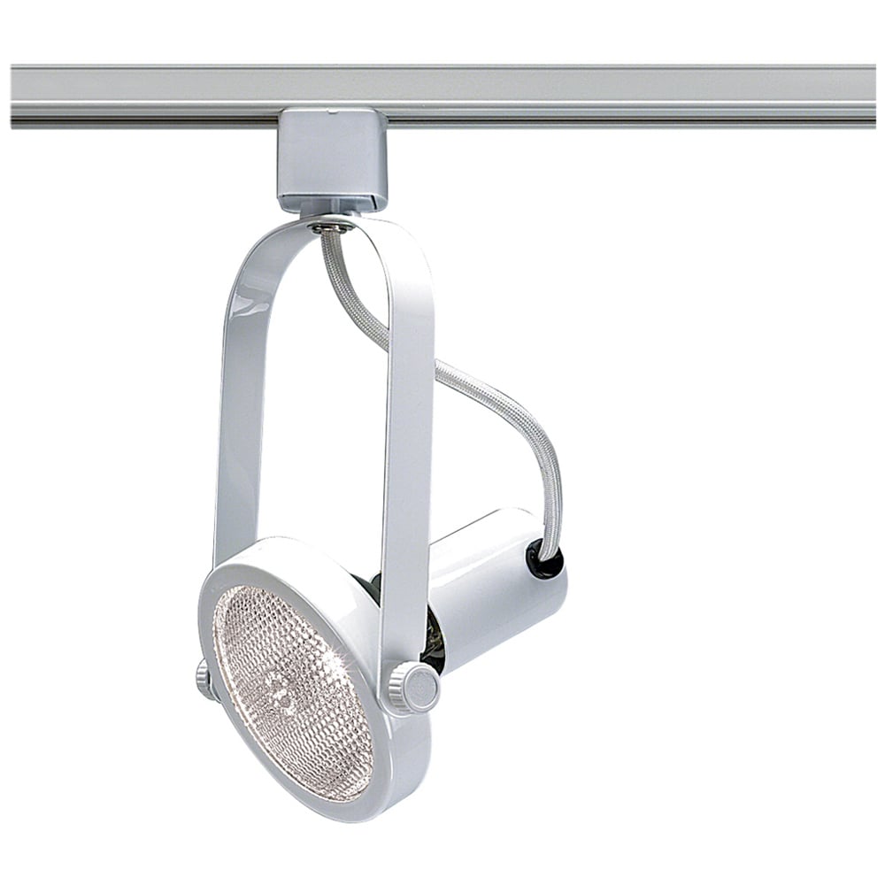 1 Light - PAR38 - Track Head - Gimbal Ring - White