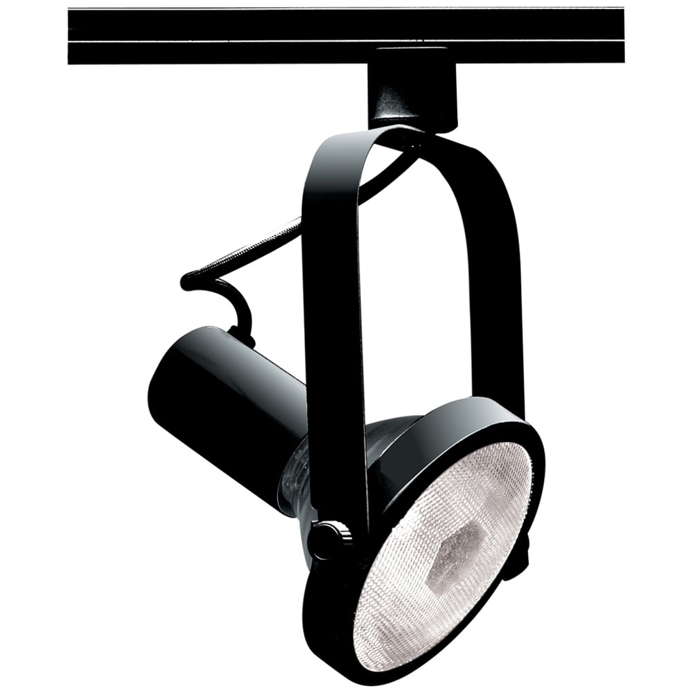 1 Light - PAR38 - Track Head - Gimbal Ring - Black