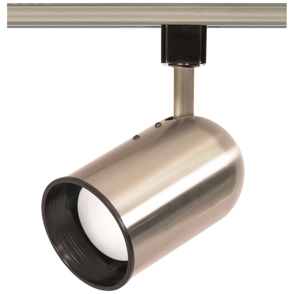 1 Light - R20 - Track Head - Bullet Cylinder - Brushed Nickel