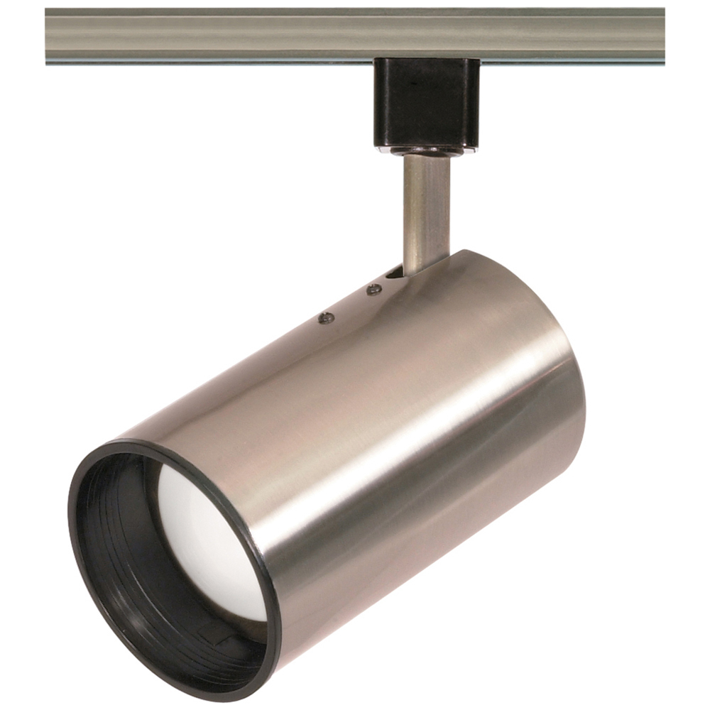 1 Light - R20 - Track Head - Straight Cylinder - Brushed Nickel