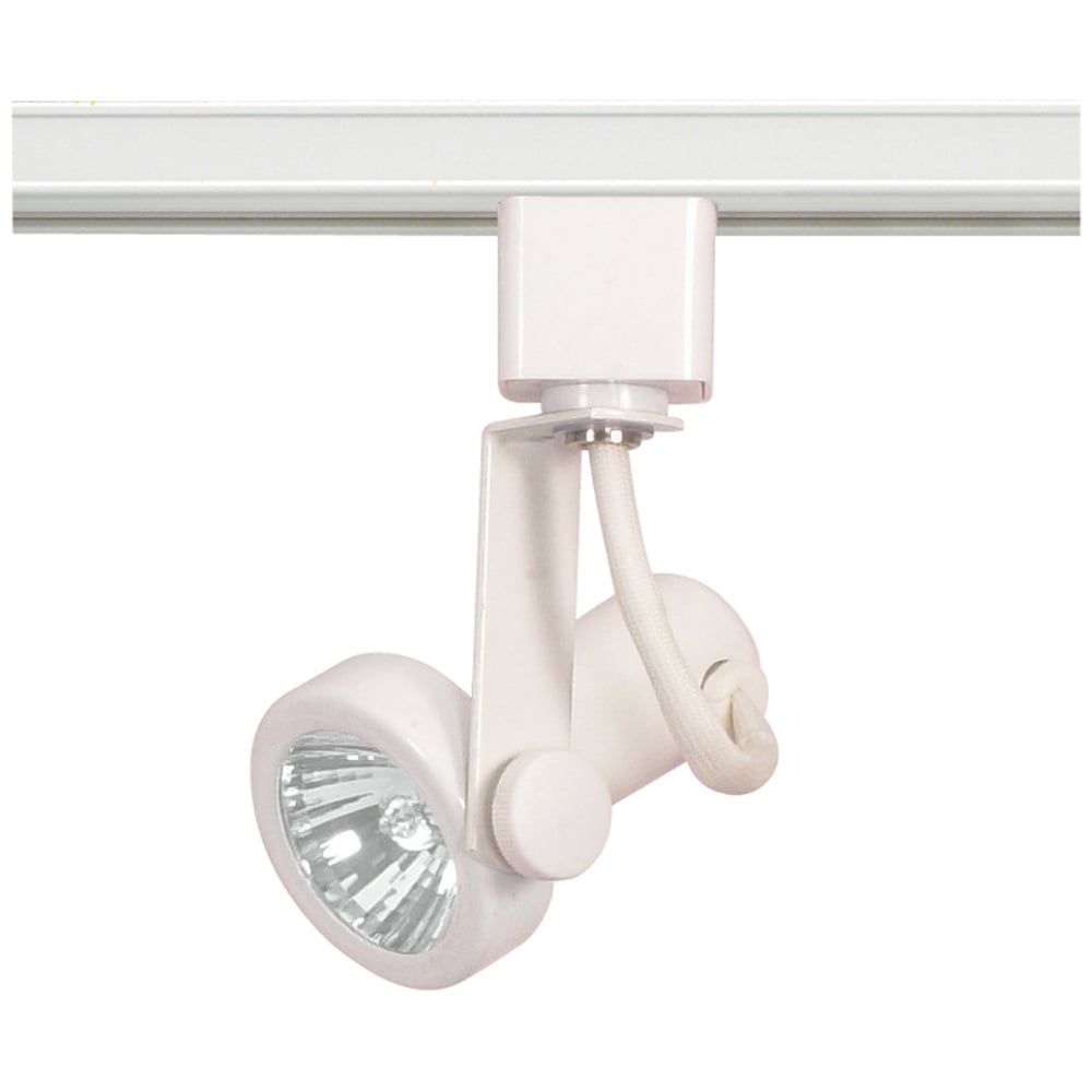 1 Light - MR16 - 120V Track Head - Gimbal Ring - White