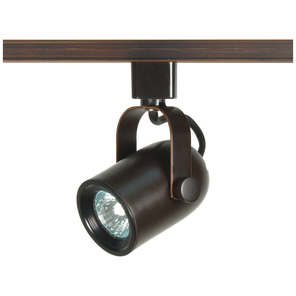 1 Light - MR16 Roundback Track Head - Russet Bronze