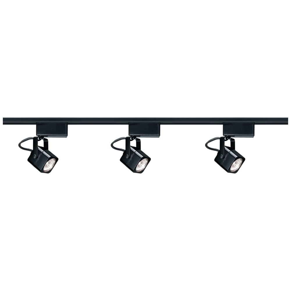 3 Light - MR16 - Square Track Kit - Low Voltage - Black