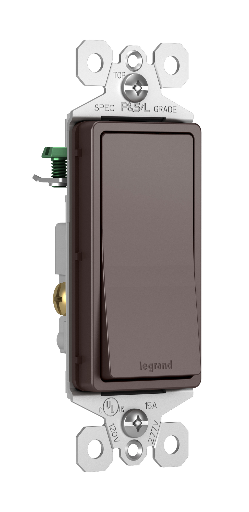 RADIANT SWITCH 1P 15A 120/277V DRK BRNZE