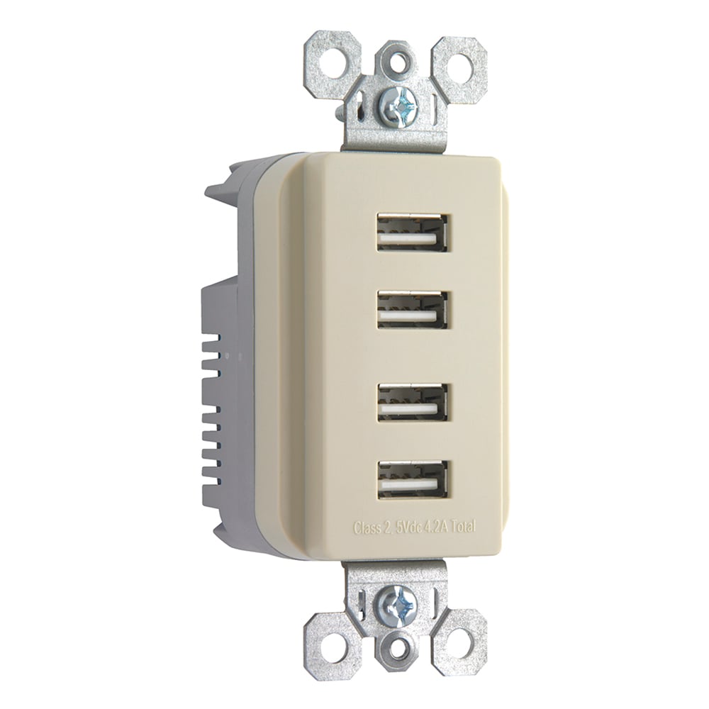 USB Quad Charger  - Ivory