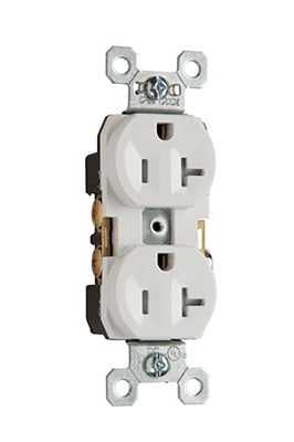 CML RECEP DUP 20A 125V B+S WIRE BN