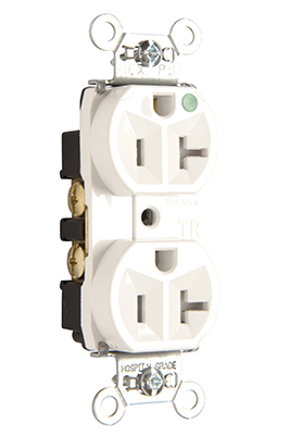 TR COMPCT HG DUP REC 20A 125V GRY