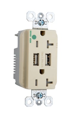 DUP REC 20A TR HG W/3.1 USB CHRG I