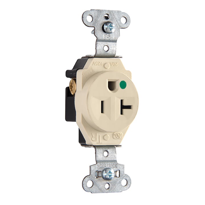 HG REC SGL TR B&S WRE 20A/125V IV