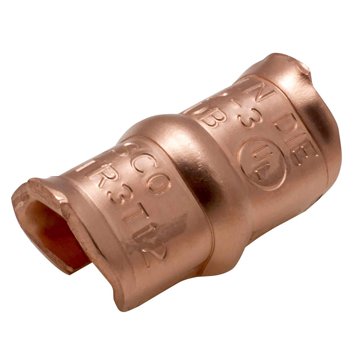TWCTR3T12 Type TWCT Grounding Thin Wall Compression C-Tap, 5 to 3 AWG Main/Run, 12 to 5 AWG Tap, Copper