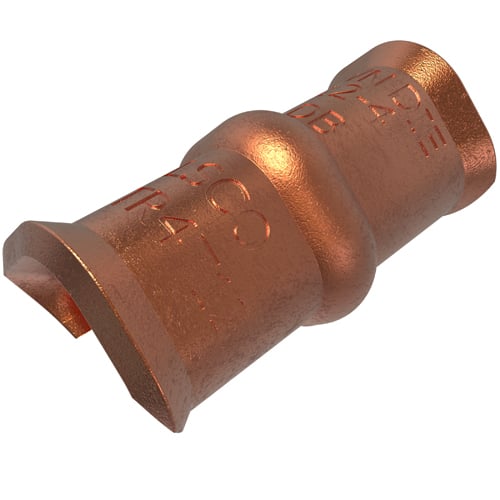 Permaground Copper Thin Wall C-Tap, Main Conductor Range 4-6, Tap Range 6-12, Brown Color Code, UL