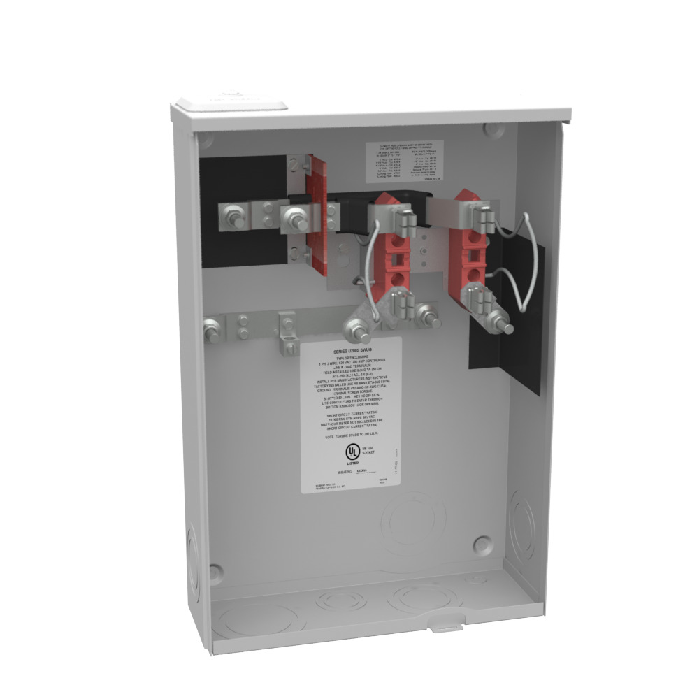 U2986-XL 4 Term, Ringless, Small Closing Plate, Side Bussed, Tall Stud Type
