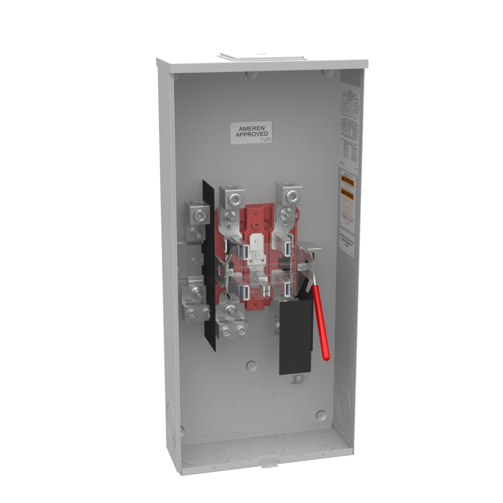 U4363-X-QG-K3-K2-5T6-AMS 5 Term, Ringless, Large Closing Plate, Quadplex Ground, Lever Bypass, Single Connector, 4-600 kcmil, Double Connector, 6-350 kcmil, Ameren