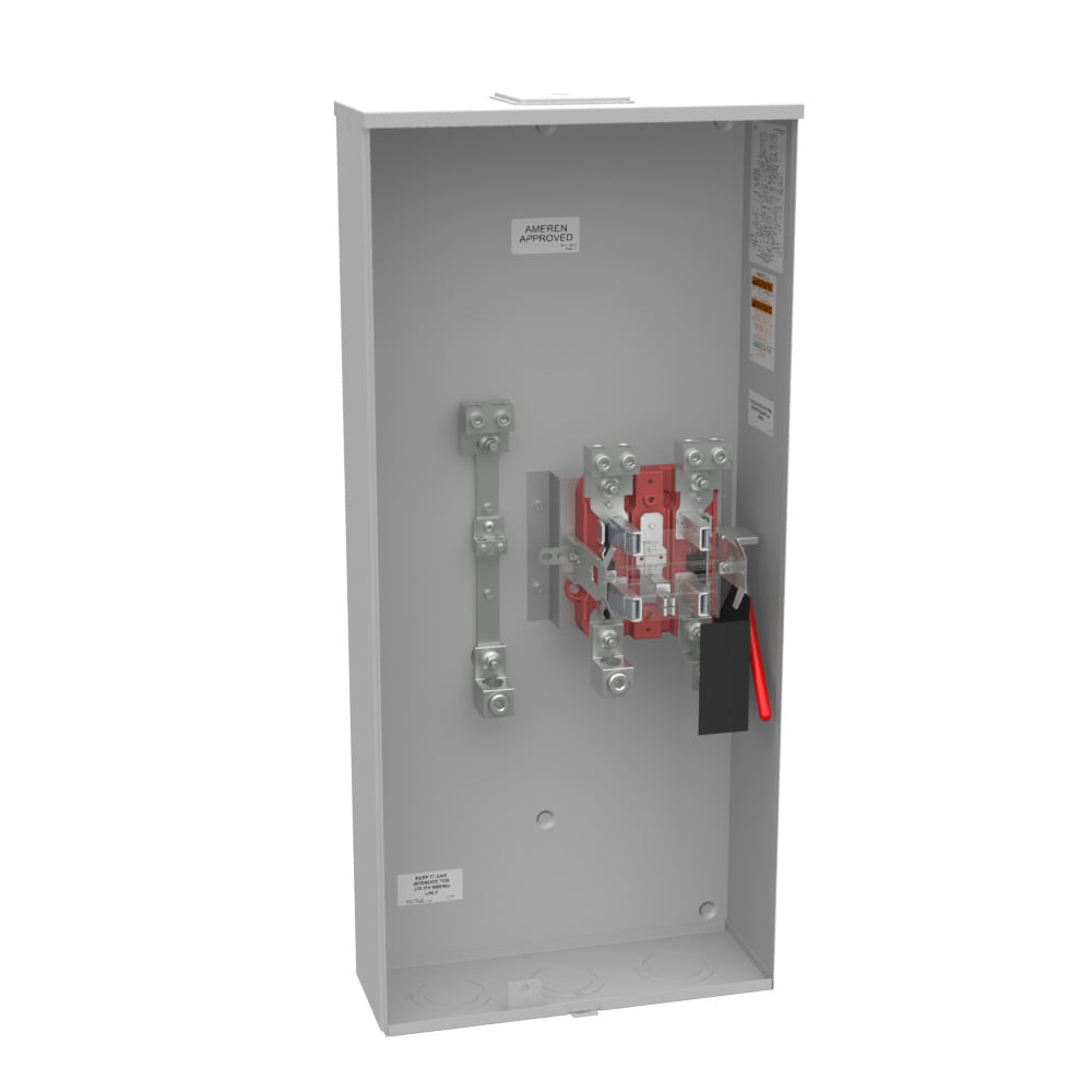 U5786-X-K3-K2-5T6-BL-AMS 5 Term, Ringless, Large Closing Plate, Lever Bypass, Single Connector, 4-600 kcmil, Double Connector, 6-350 kcmil, 9 to 16 inch Barrel Lock with Bracket Provision, Ameren