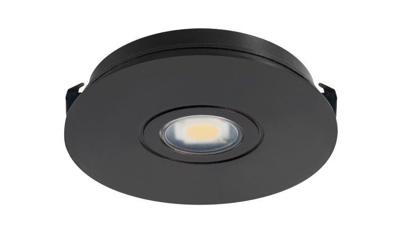 Juno Solo-Task LED, Recessed Mount, 3000K, Black (Black Face/Black Base).