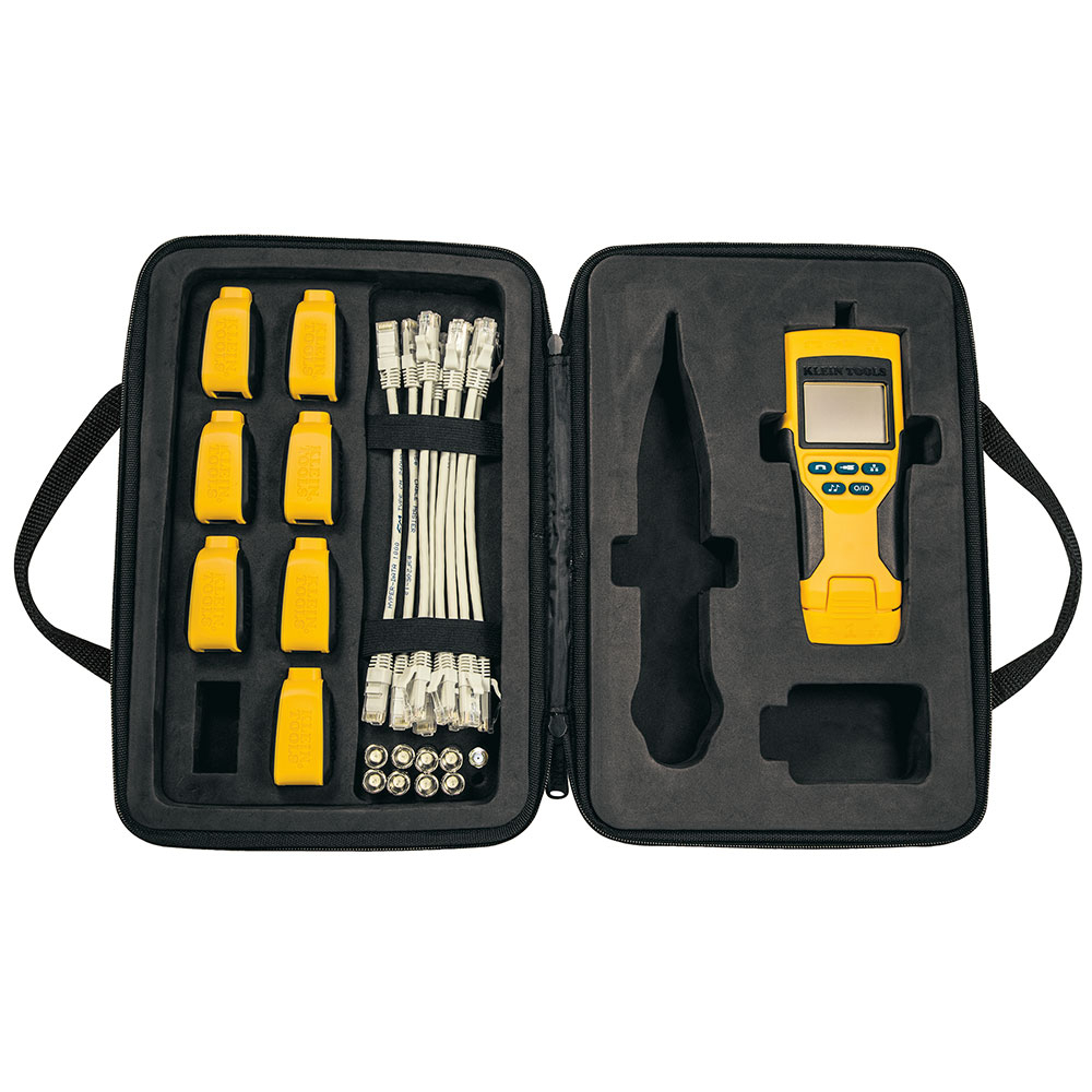 Scout Pro 2 Tester with Test-n-Map Remote Kit, Adapters, Cables, Tests voice (RJ11/12), data (RJ45) and video (F-connector) coax connections