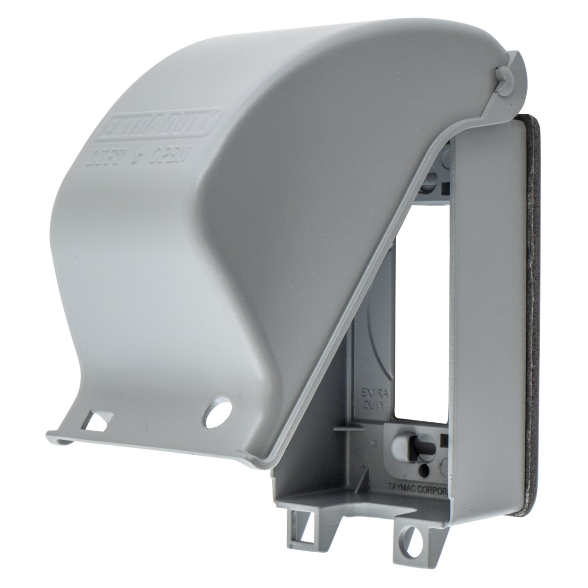 Wallplates and Covers, Weatherproof Cover, 1-Gang, 1) Decorator Opening, Vertical Mount, Cast Aluminum