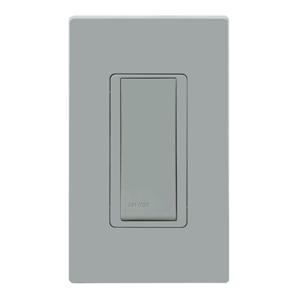 LevNet RF 902MHz Self-Powered Wireless Remote Switches. 1-Gang Single Rocker Decora Switch - Gray