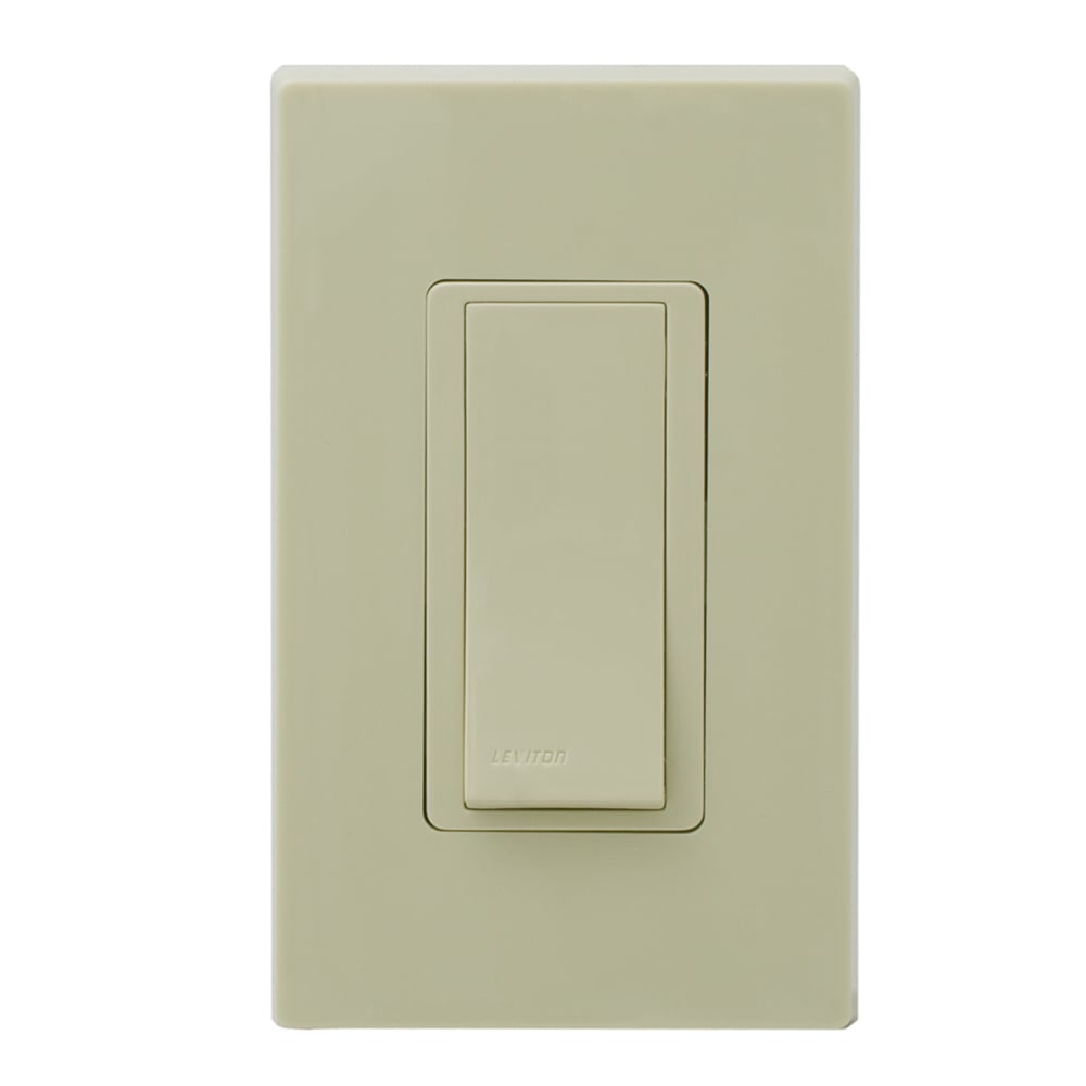 LevNet RF 902MHz Self-Powered Wireless Remote Switches. 1-Gang Single Rocker Decora Switch - Light Almond