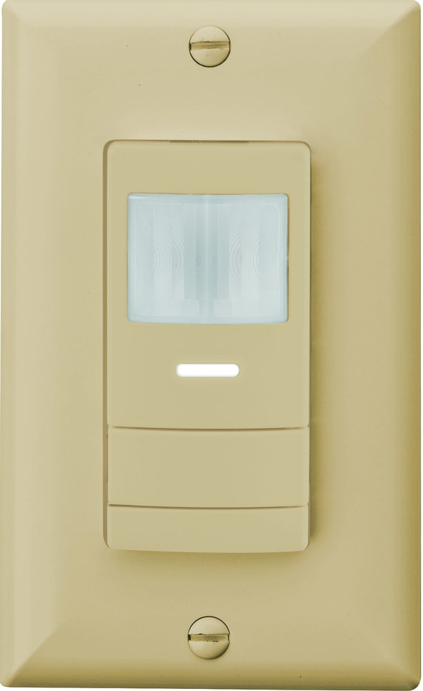WSX PDT SA IV Wall Switch Occupancy Sensor, Passive Dual Technology, Vacancy (default) or Auto-On, Ivory