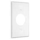 Standard Metal Wallplates: White Smooth, Single Receptacle 1.4 In. Hole