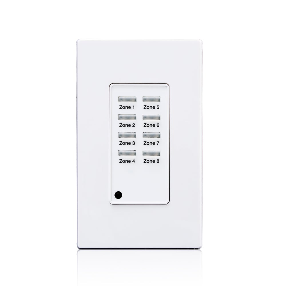 Z-MAX Digital Pushbutton Station. 8 Button. 1 Gang - White