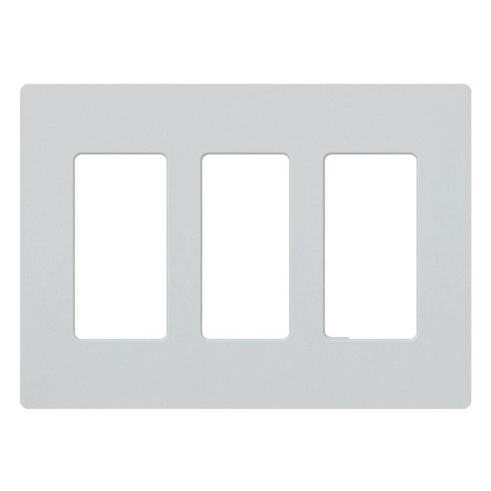 Claro Wallplate, Satin Finish, Three-gang in palladium