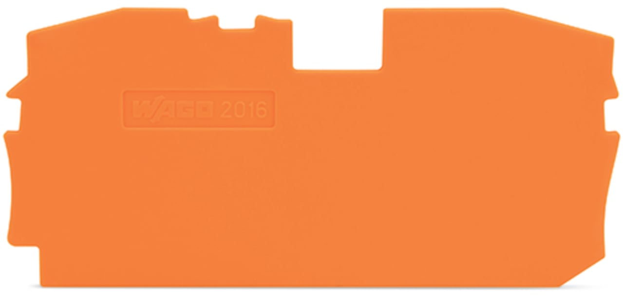 End and intermediate plate; 1 mm thick; orange