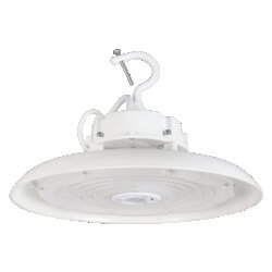 OBS62079 UFO Hi Bay 2A, 240 Watts, 120 277V, 0 10V dimming to 10%, 80+CRI, 5000K, White Painted finish, 90 degree beam