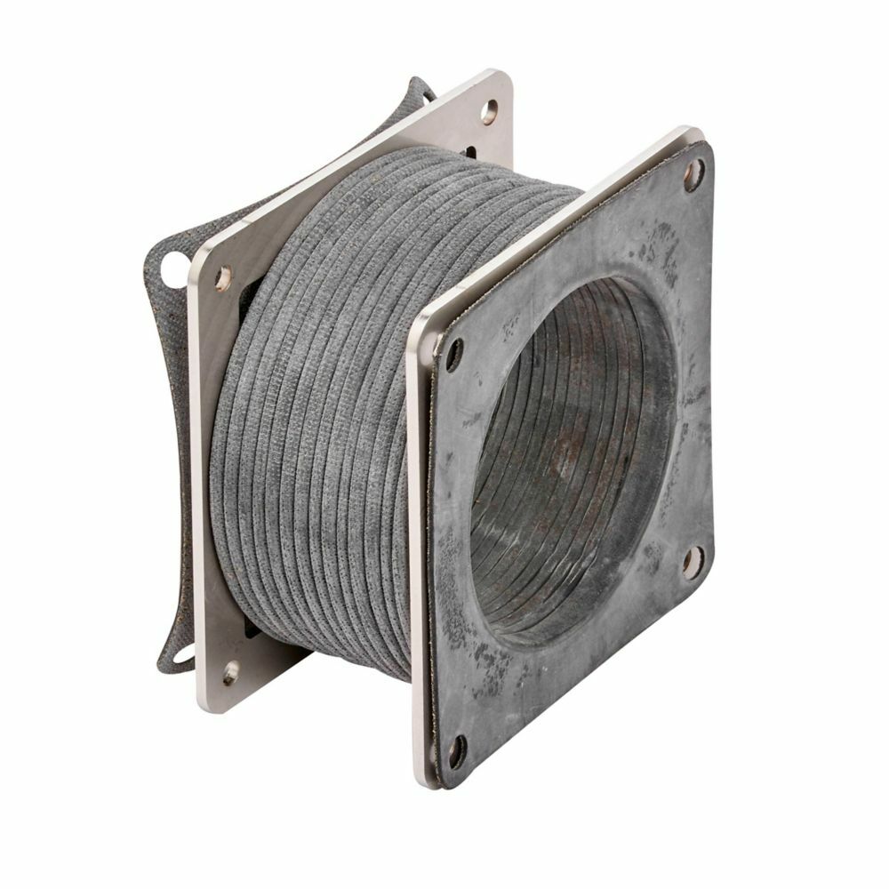 Eaton B-Line series wireway miscellaneous fitting, Feed through, Flexible fitting, NEMA 4X, Stainless steel, Brushed finish, 4" X 4"