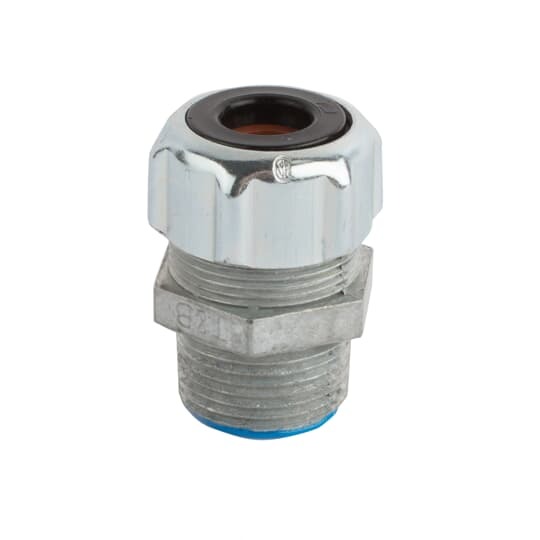 1-1/4 Inch Straight Die Cast Zinc Liquidtight Strain Relief Cord Connector, Cord Range 1.065 to 1.205