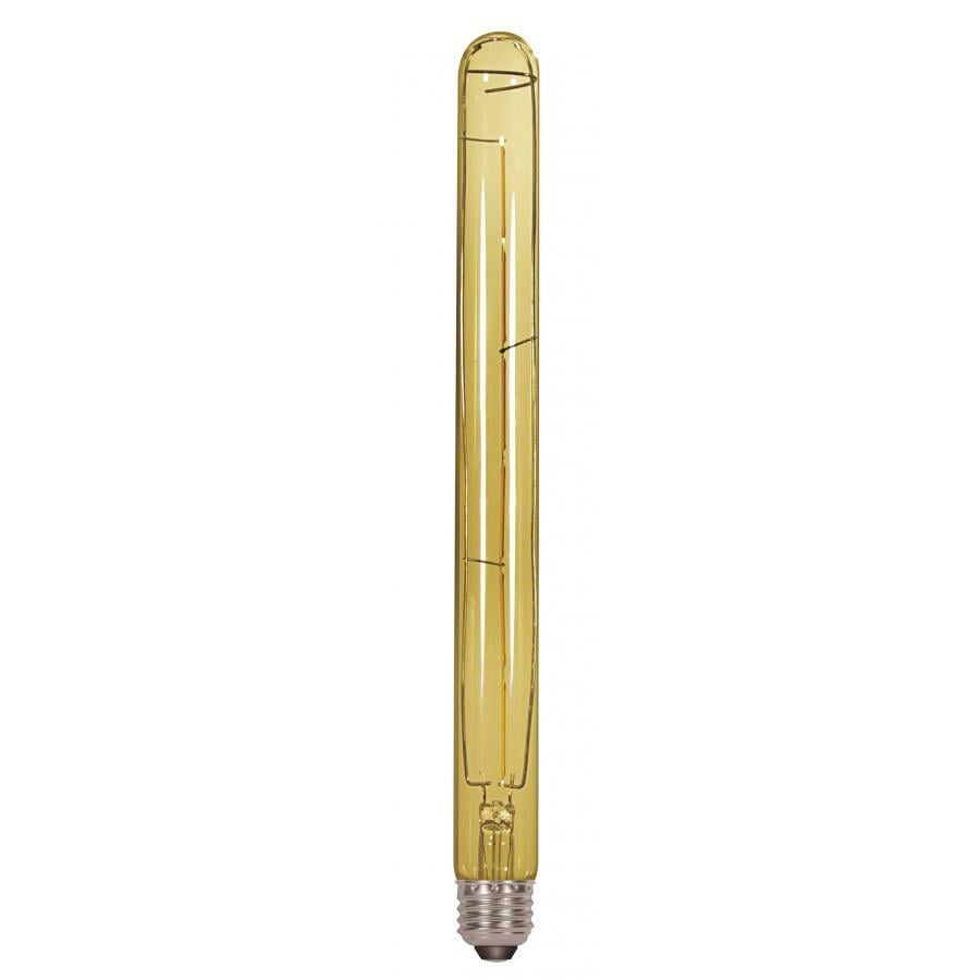 LED Filament, Designation: 6.5W T9 LED - Amber - Medium Base - 2700K - 120V