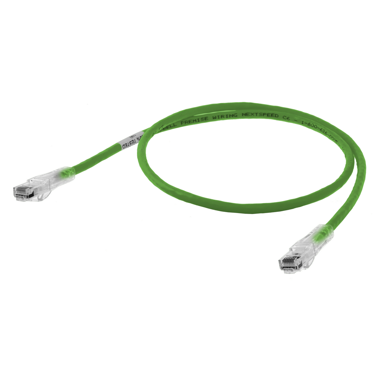 Patch Cord, Speed Gain, Cat6, Slim, Green, 5'