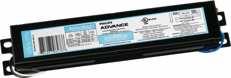ICN2S110SC35I Centium Electronic Fluorescent Dimming Ballast, Rapid, High, T12, 2 Lamps, 50-60 Hz, 120-277V, 110W, 9.5 inch x 1.7 inch x 1.18 inch