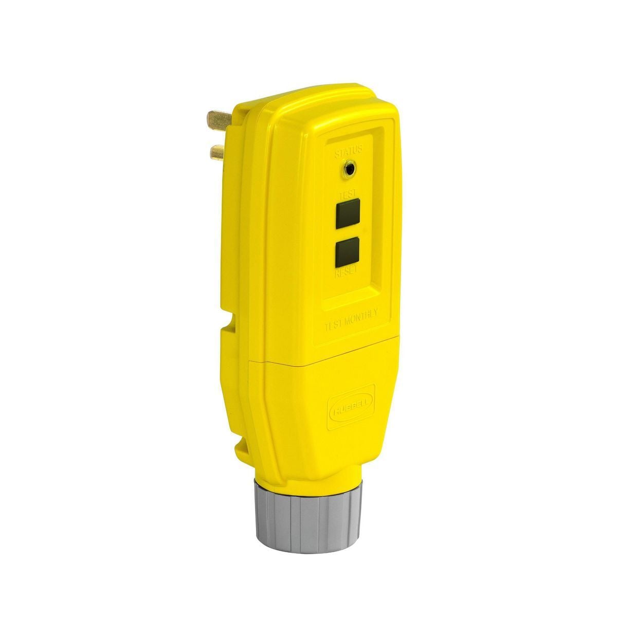 Power Protection Products, GFCI Plugs, Commercial, Manual Set, 15A 120V AC, 5-15R, Plug Only, 4-6 mA Trip Level, Yellow