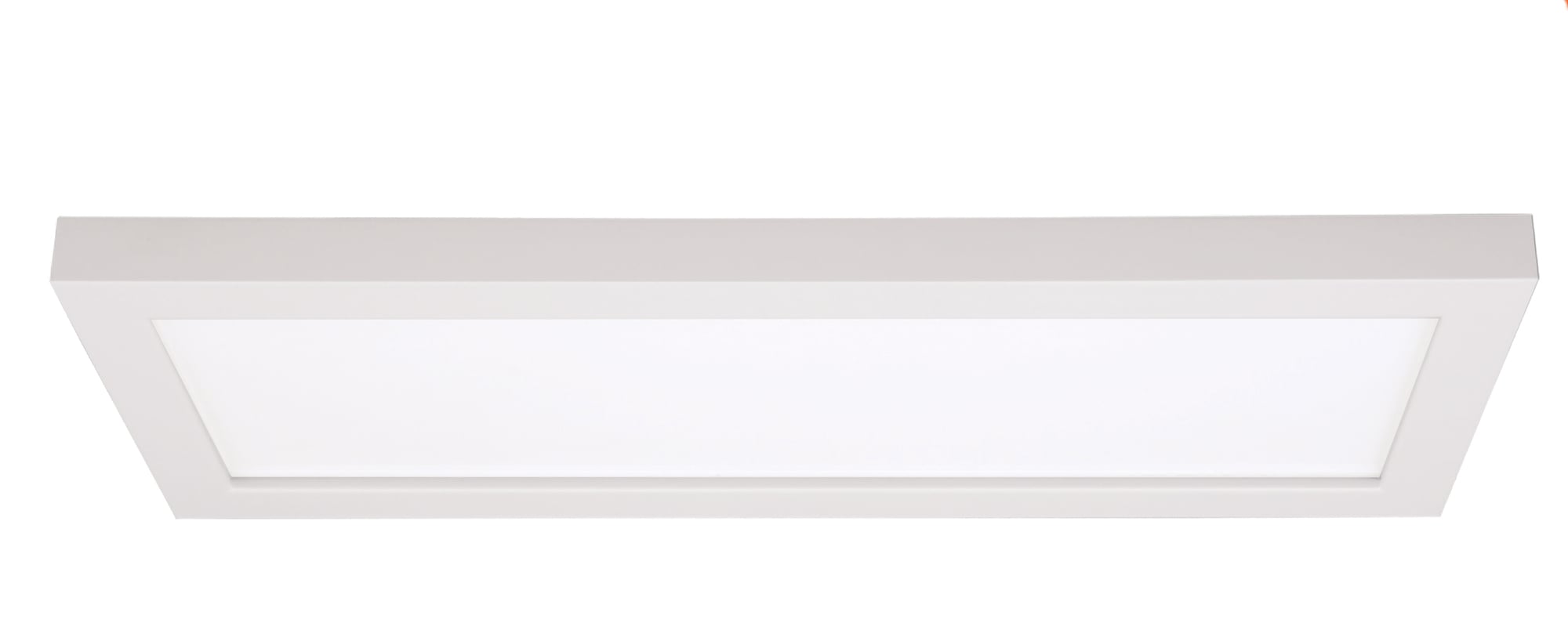 Fixture RetroFit, Designation: 24W 18" x 7" Flush Mount LED Fixture - Rectangle Shape - White Finish - 120V - 90 CRI