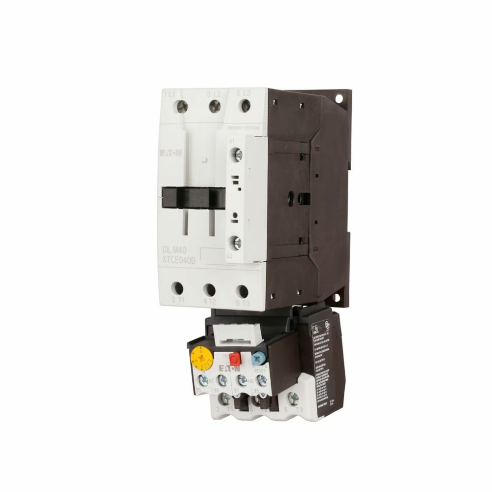Eaton XT IEC electronic motor starter,Full voltage non-reversing IEC starter,65 A,110 V 50 Hz, 120 V 60 Hz,0NO-0NC,D frame,55 mm,15-75 A C396,Screw terminals