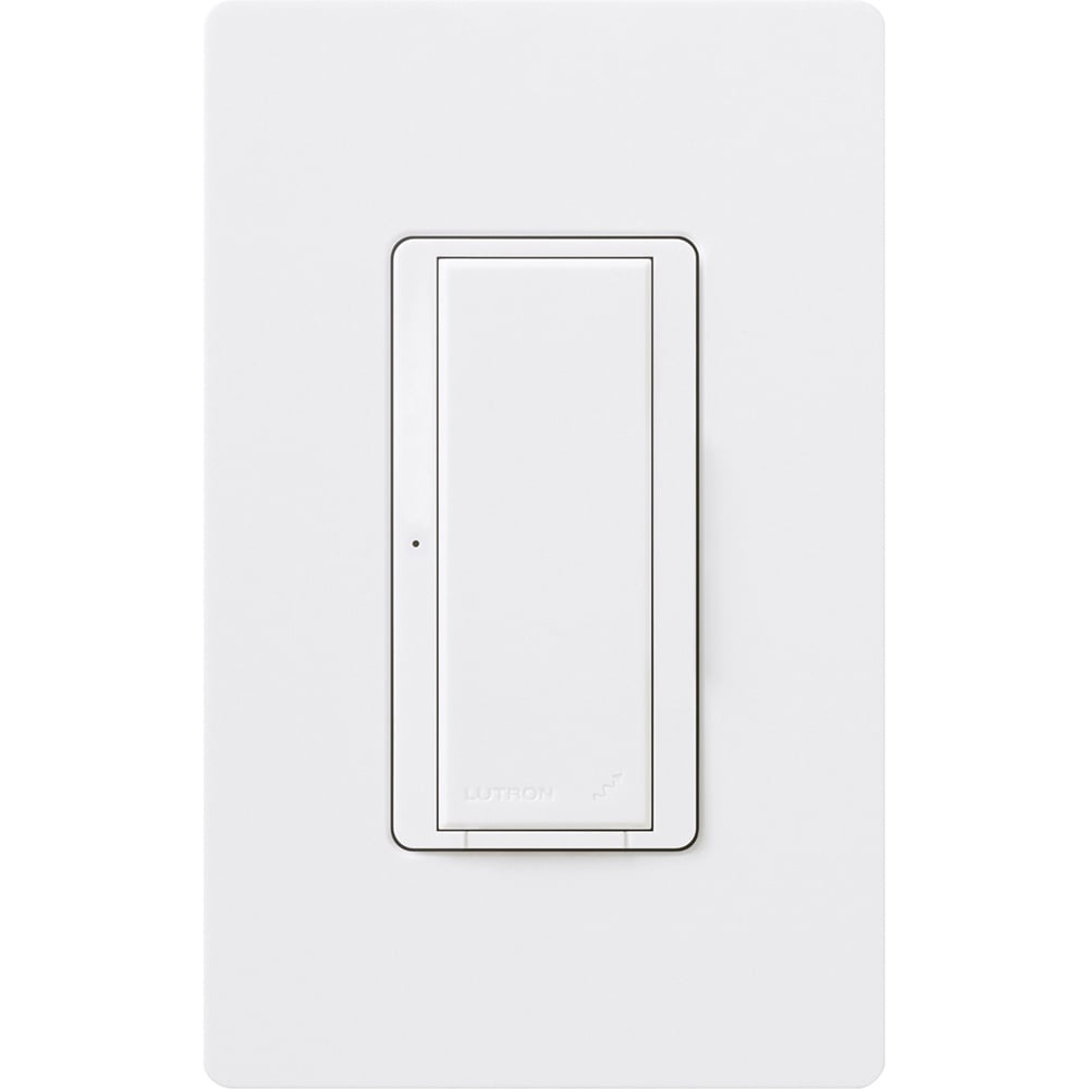 RadioRA 2 Switch, Multi-location/single-pole, neutral required, 120V/8A light or 1/4 HP motor/5.8A motor in white