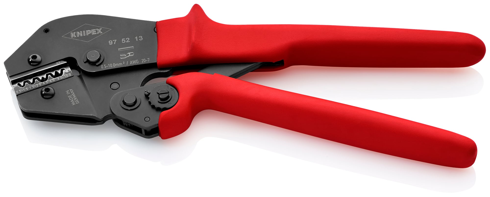 Crimping Pliers For Non-insulated Crimp Terminals, Tube and Compression Cable Lugs, 10 in.