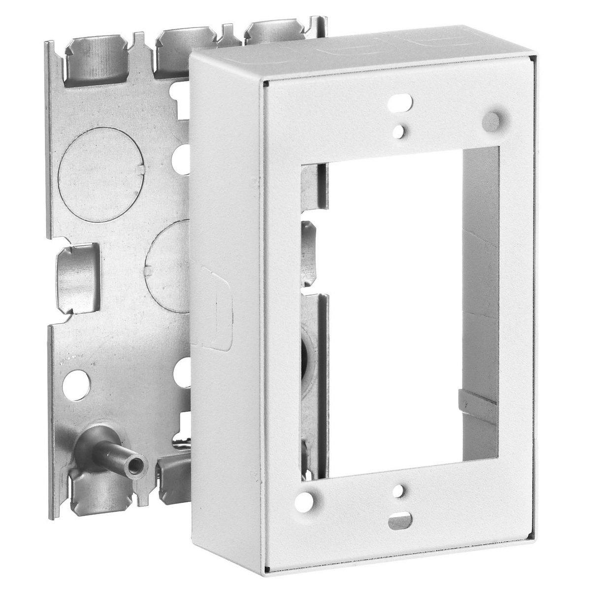 Metal Raceway, Box, 1-Gang, Shallow, HBL500/700/750 Series, Ivory