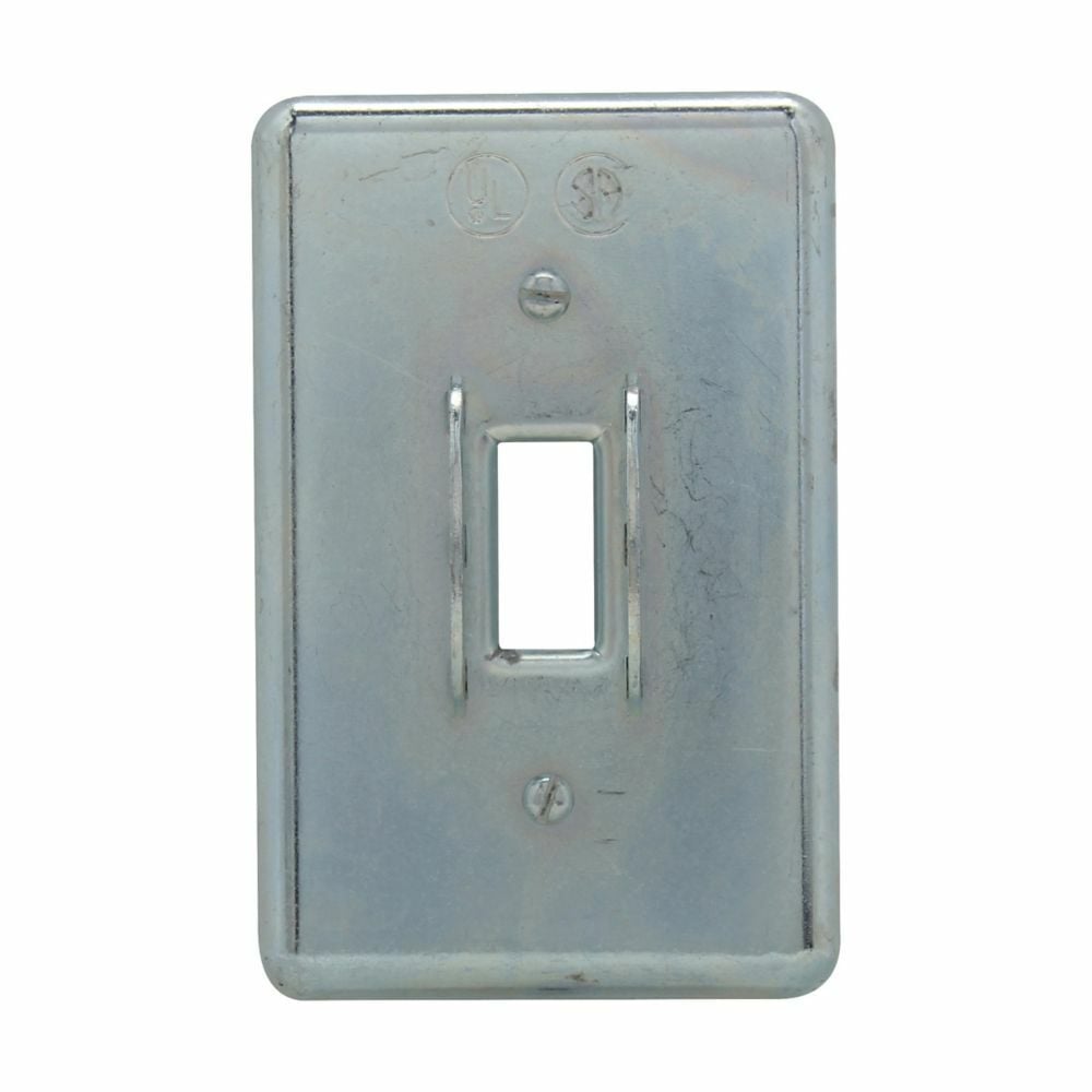 Eaton Crouse-Hinds series DS snap or toggle switch cover, Feraloy iron alloy, Surface or flush mount, Single-gang, Gasket, For square handle general use snap or toggle switches - guarded