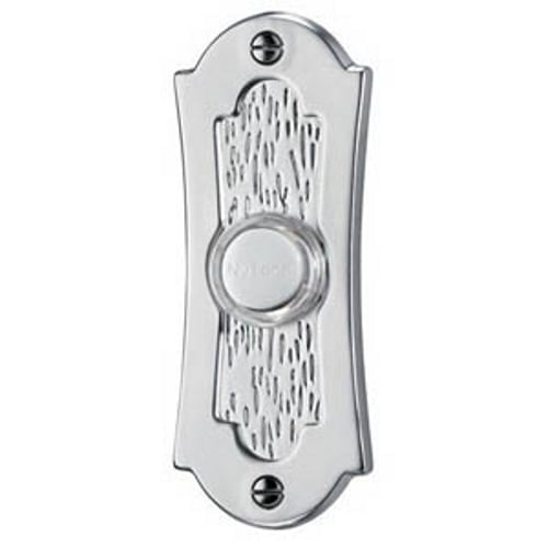 Lighted Flat Pushbutton, 1-1/2w x 3-1/2h in Satin Nickel