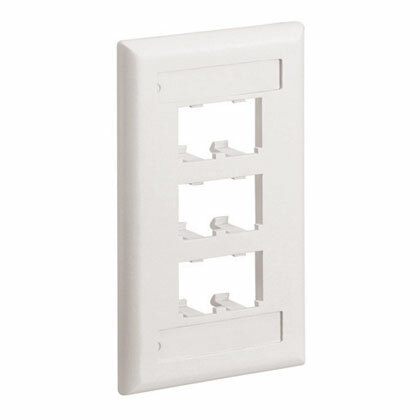 Faceplate, 6 Port, Single Gang, Classic,
